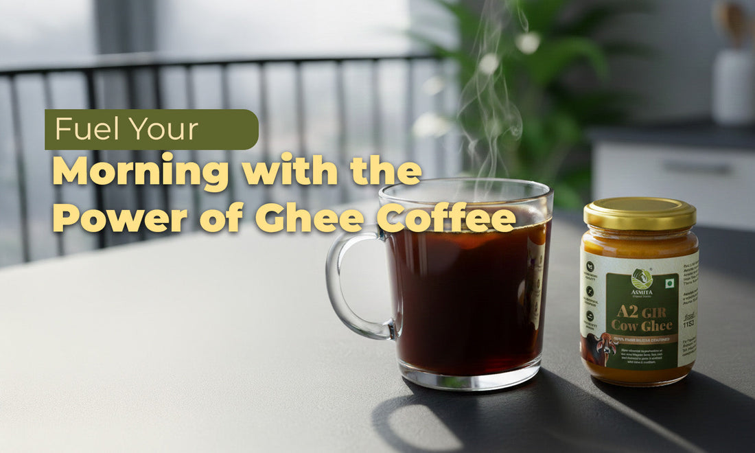  A2 Gir cow ghee addeding coffee for keto energy.