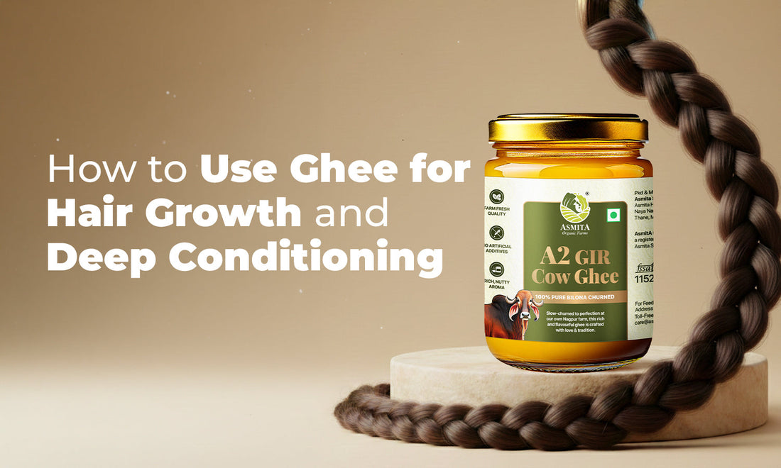 Pure ghee for hair to reduce dandruff and improve shine