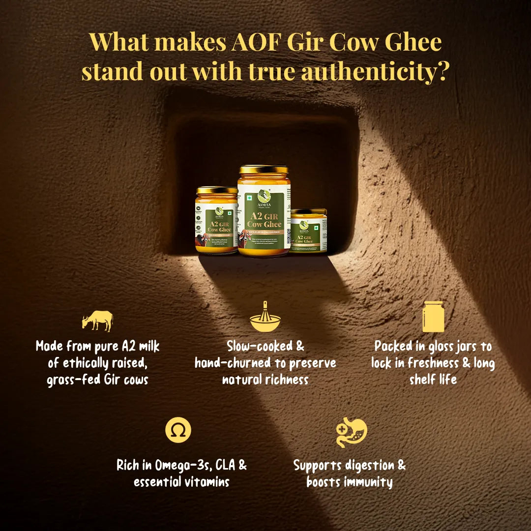 Best Gir Cow Ghee in India – slow-cooked, hand-churned A2 Gir Cow Bilona Ghee