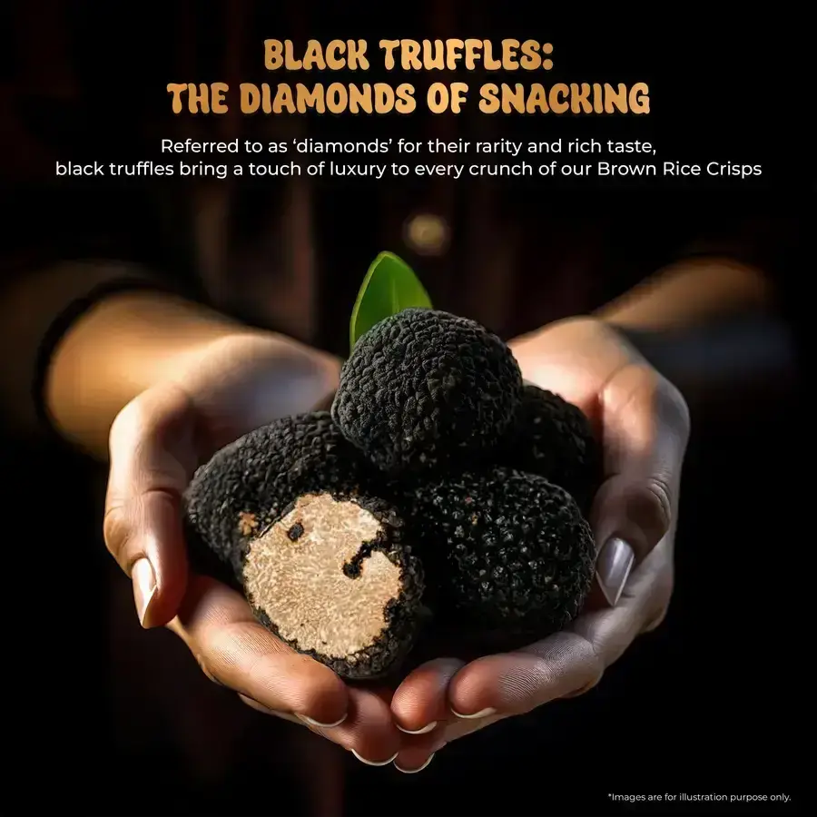 Healthiest crips snacks with black truffles