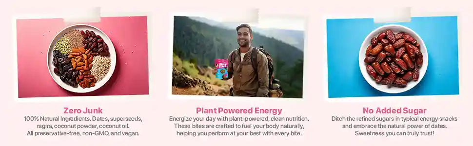 Energy bites Snacks without junk, sugar 