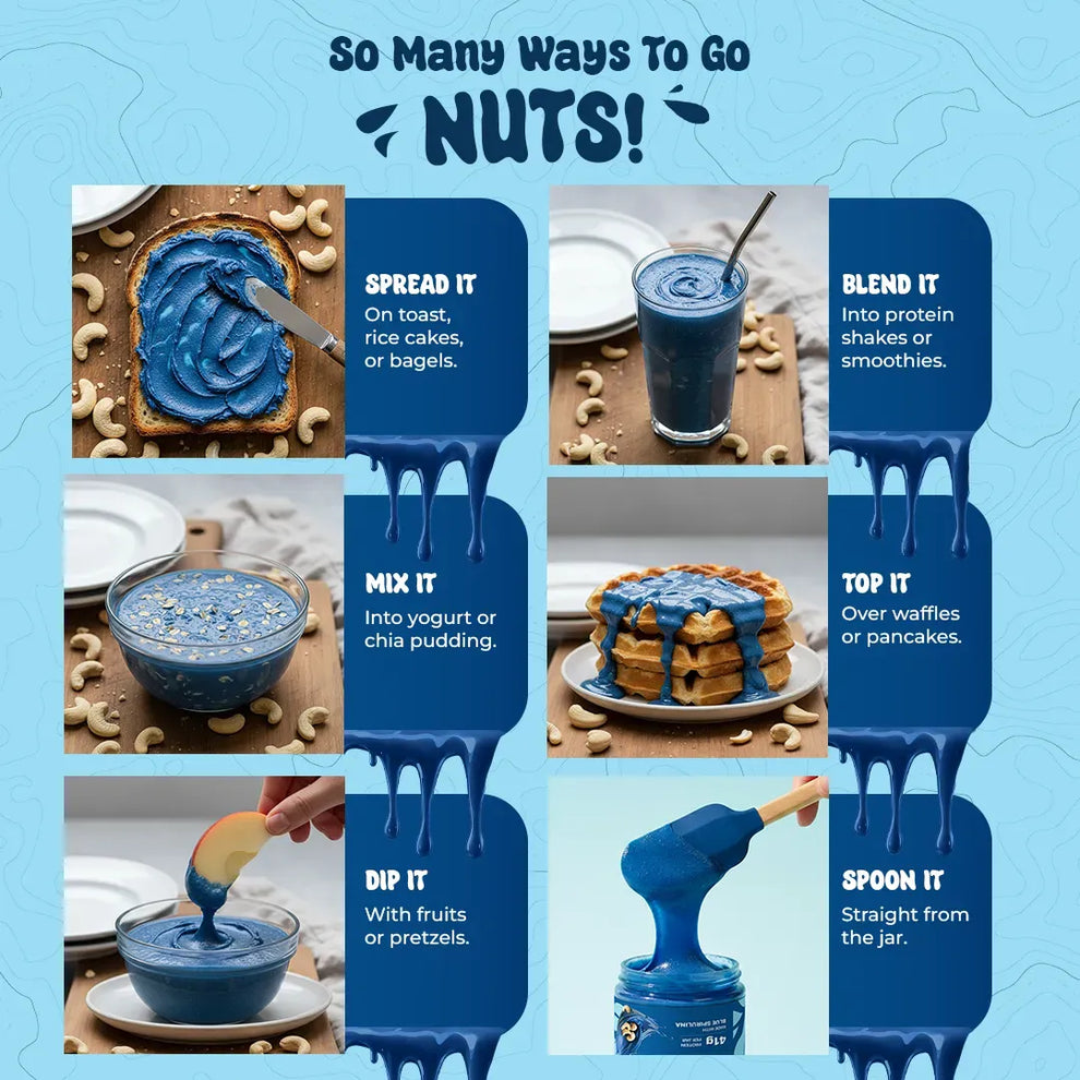 Cashew Butter: Blue Vanilla Frosting