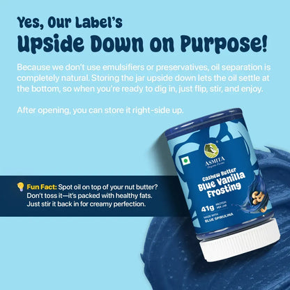 Cashew Butter: Blue Vanilla Frosting
