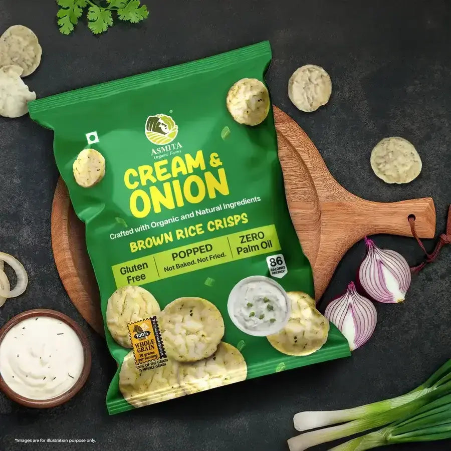 cream and onion chips