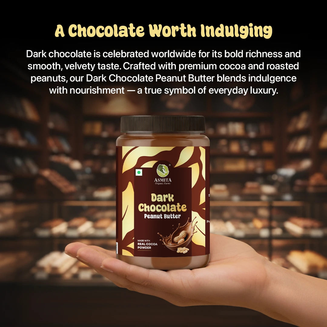 Best dark chocolate peanut butter made with cocoa and roasted peanuts