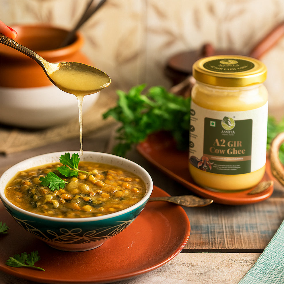 A2 Gir Cow Ghee (1L) & Khapli Wheat (5kg) Combo