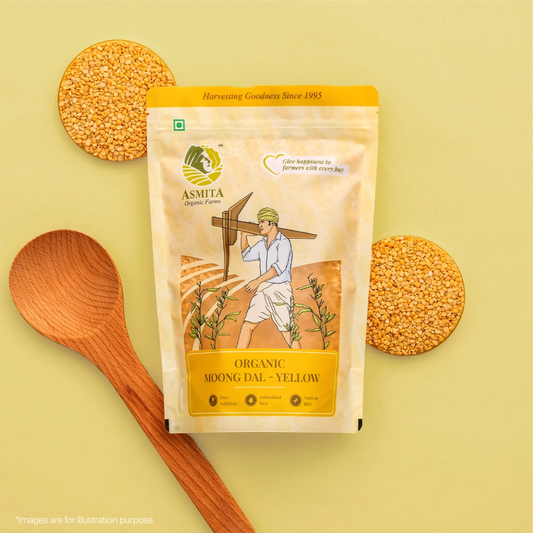 asmita organic farms organic moong dal yellow