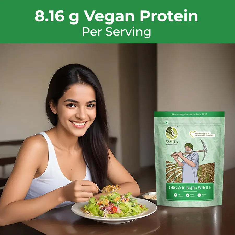 Vegan protein of bajra whole