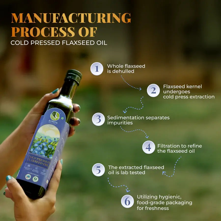 Process of Cold pressed flaxseed Oil