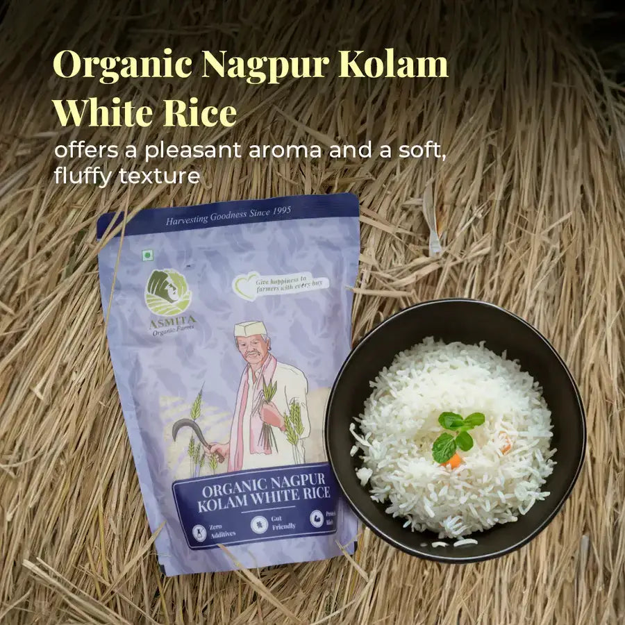 Organic Nagpur Kolam white rice