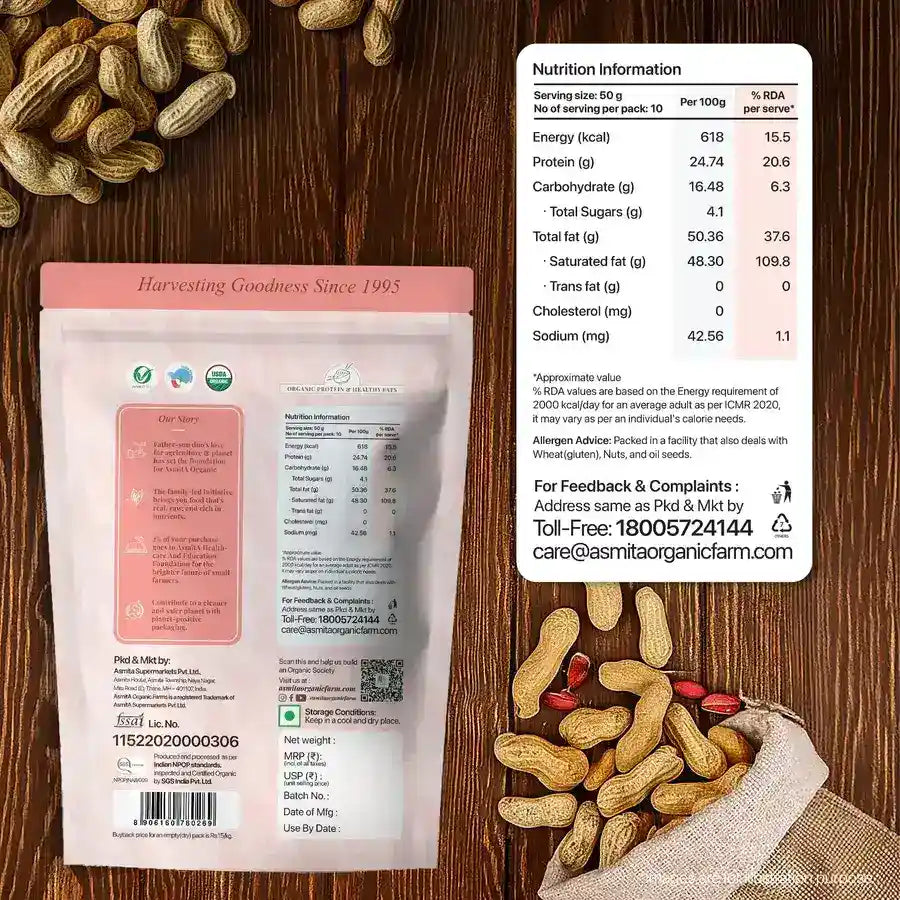 Nutrition information in peanuts