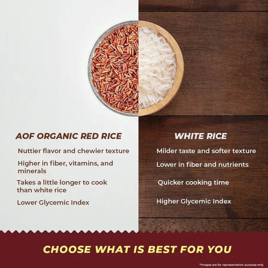 Red rice vs White rice 