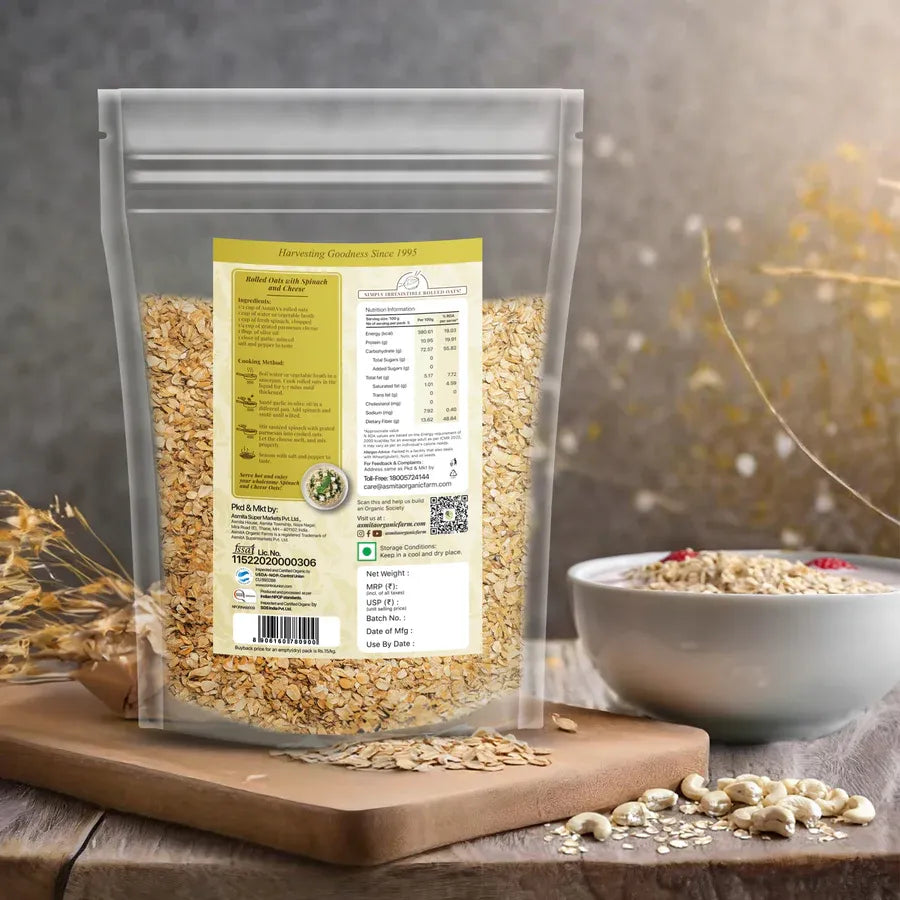 Nutrition facts of Rolled oats