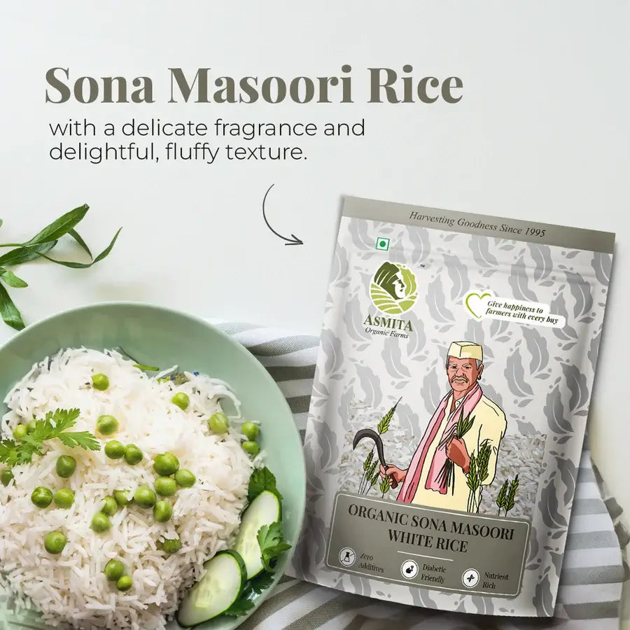 Masoori rice with delicate fragrance