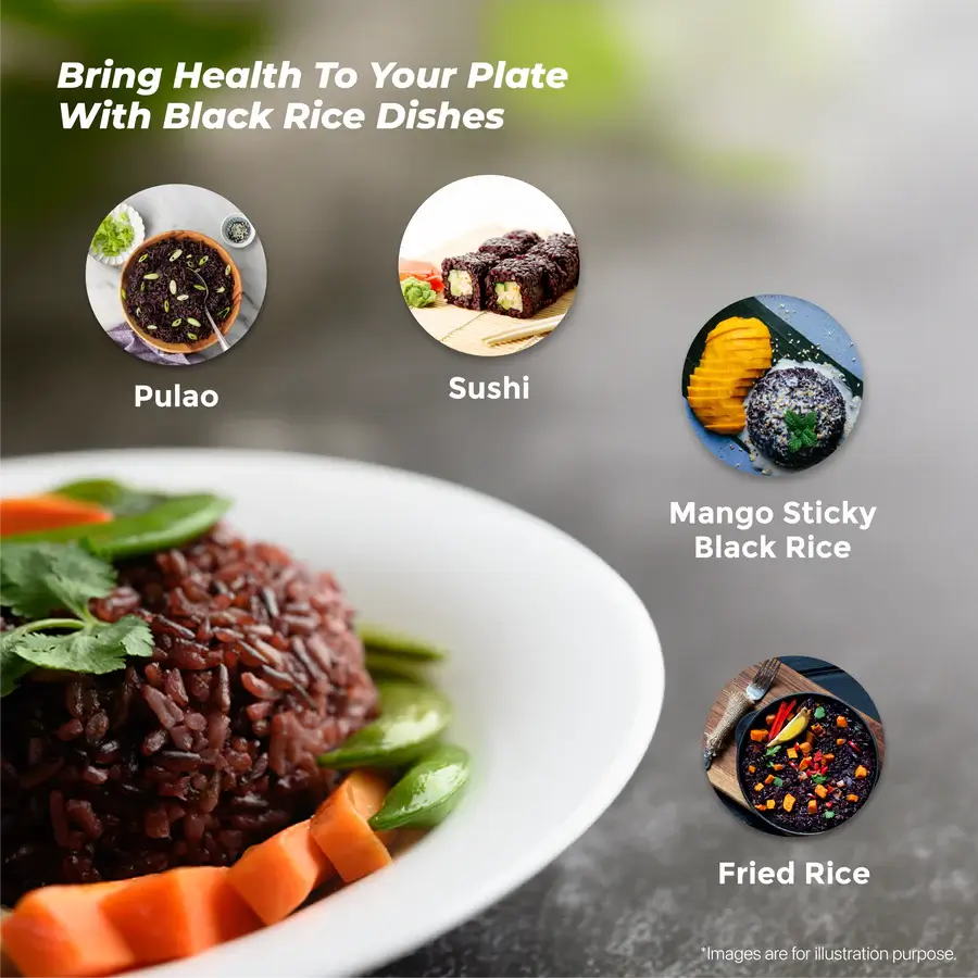 Black rice Dishes
