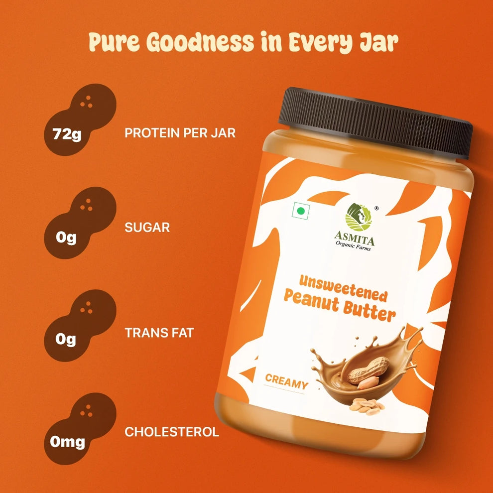 Unsweetened Peanut Butter (Creamy)