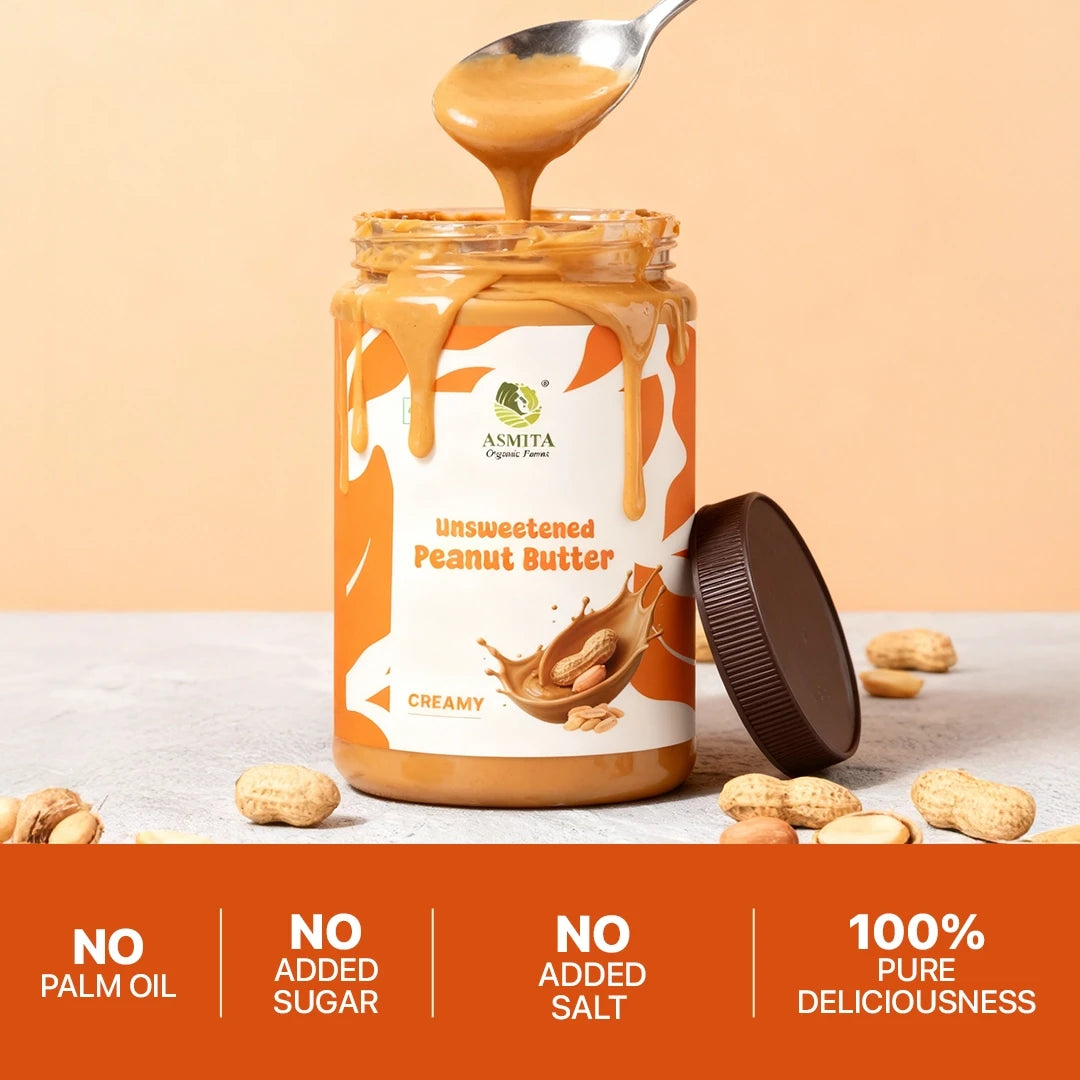 Keto-friendly peanut butter, low carb unsweetened creamy spread.
