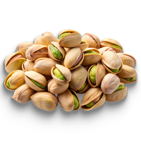 Pistachios on a white background