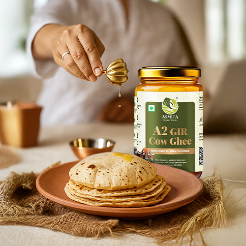 A2 Gir Cow Ghee (1L) & Khapli Wheat (5kg) Combo