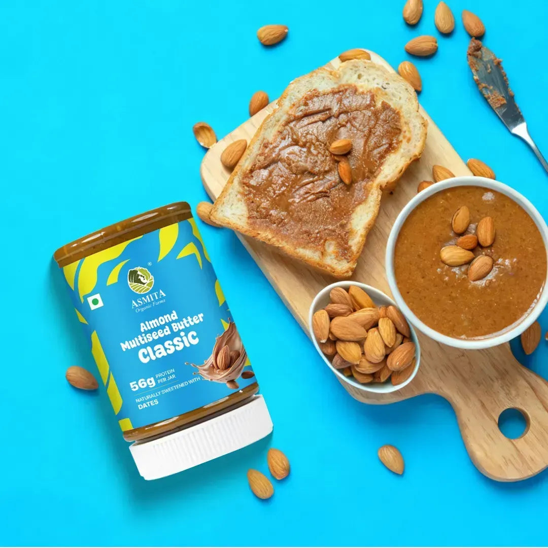 Almond multiseed butter healthy breakfast spreads