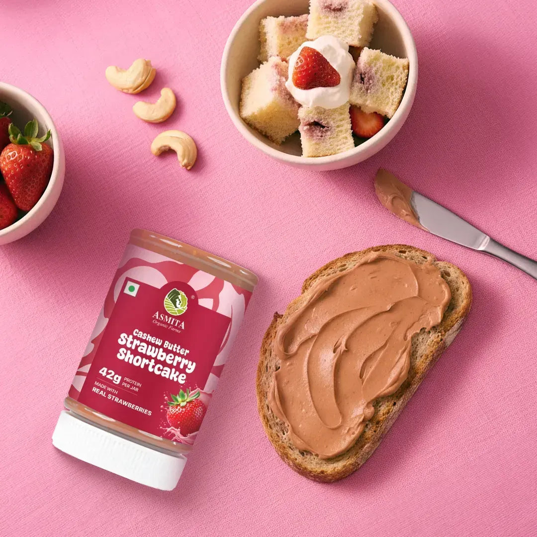 Strawberry Shortcake Cashew Butter jar