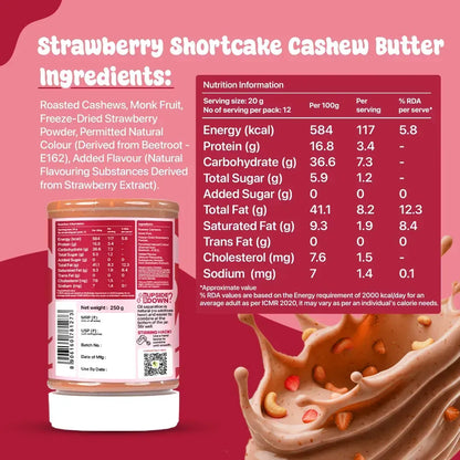 Cashew Butter: Strawberry Shortcake