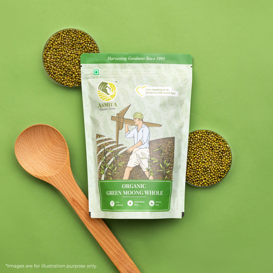 Organic Green Moong Whole - 500 gm