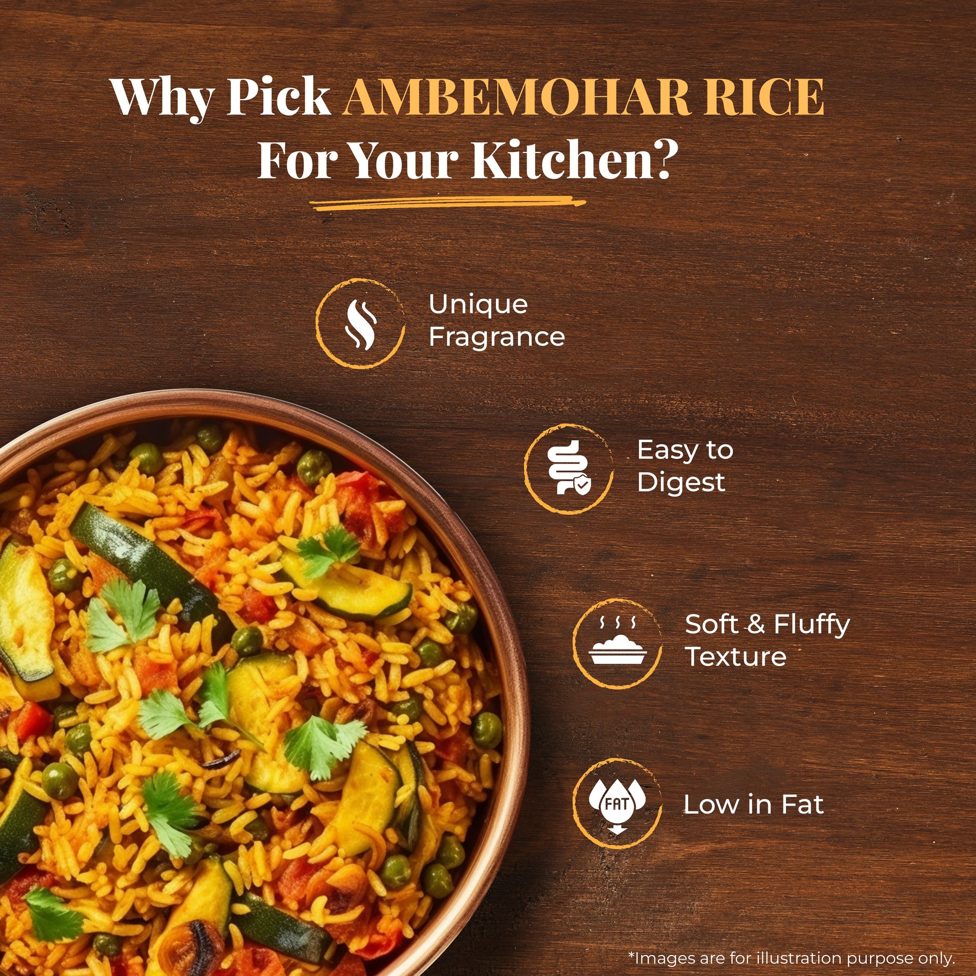 Ambemohar rice is easy in digestion