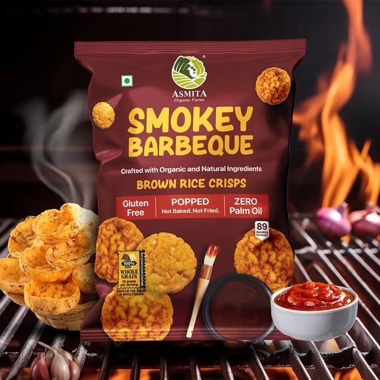 Brown Rice Crisps Smokey Barbeque - (Pack of 3)