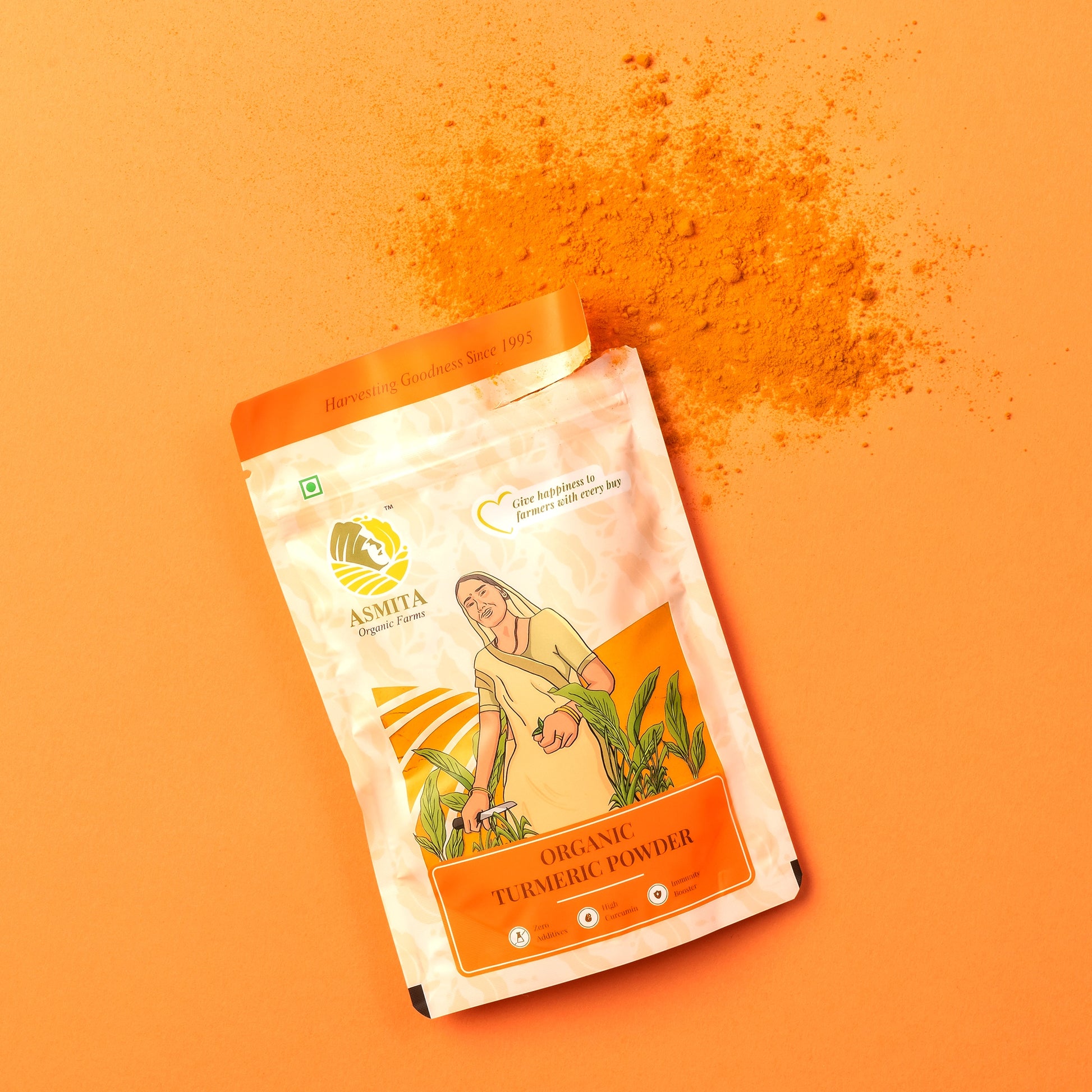 asmita organic farms organic turmeric powder