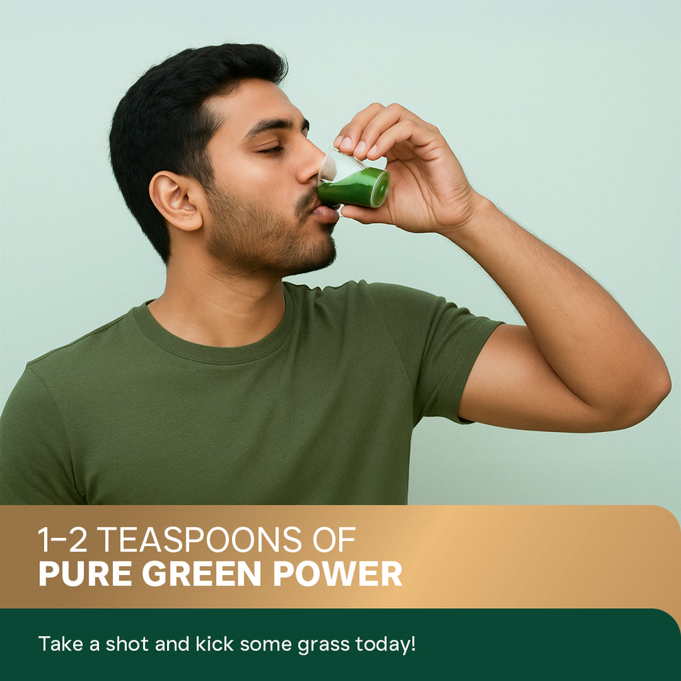 how much wheatgrass to consume