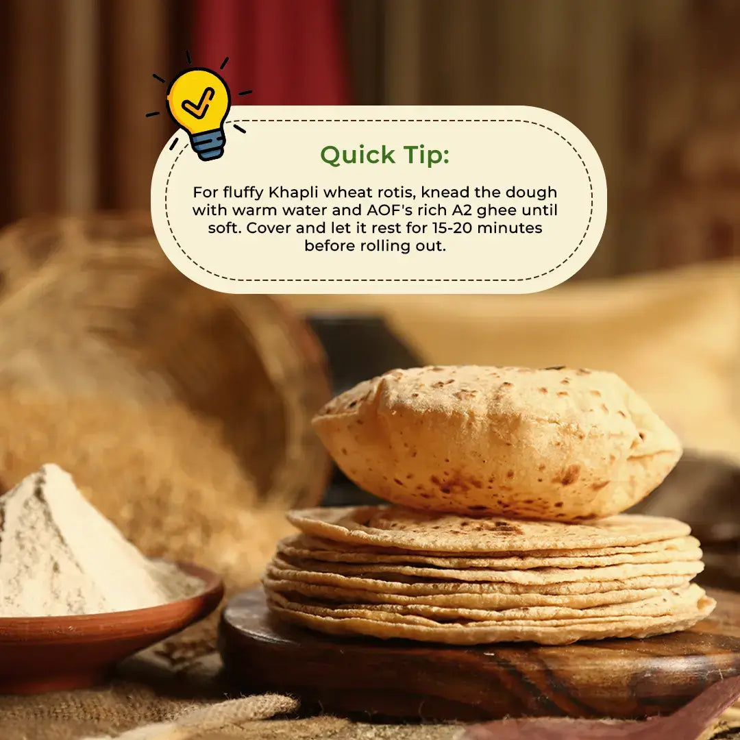 Cold pressed chakki atta for making soft and fluffy traditional rotis