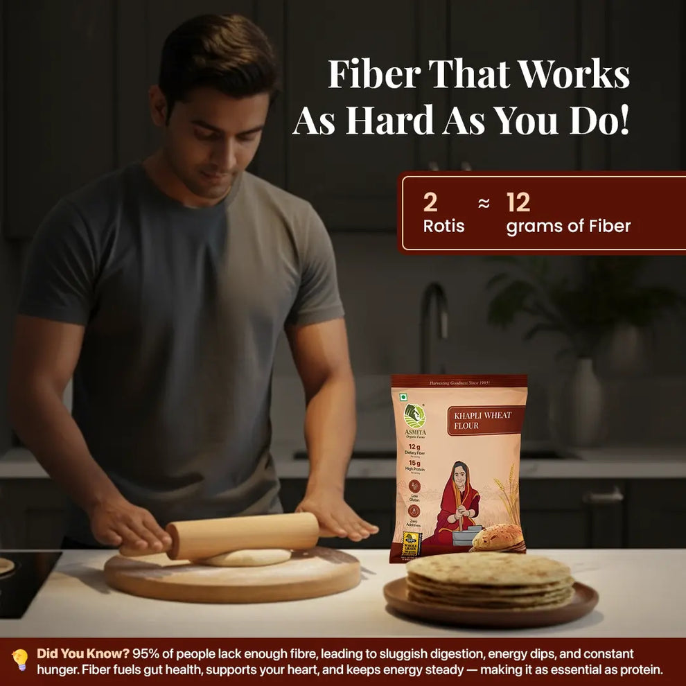 High fibre in Khapli atta online supporting digestion and sustained energy